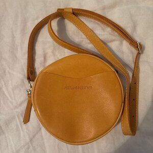 Portland Leather Goods Small Circle Crossbody in Sunflower